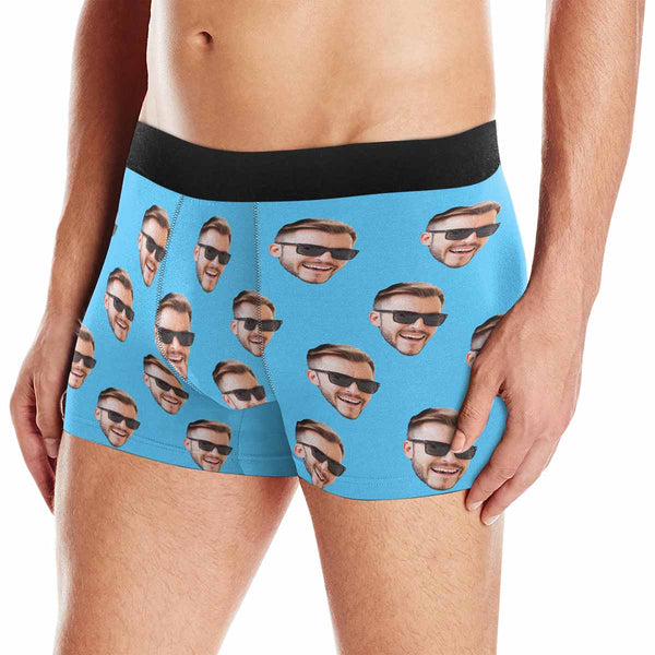 Personalized Face Men Boxers Briefs, Custom Photo Birthday Gift